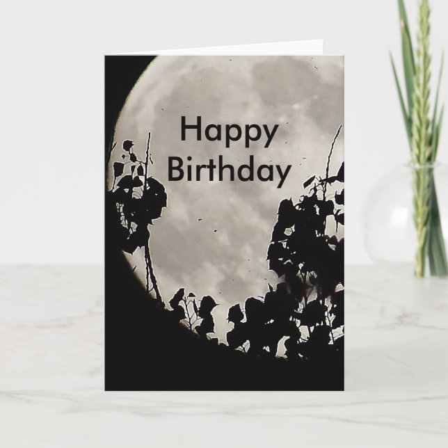 Birthday greeting card mystic moon (Front)