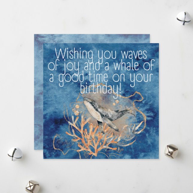 Birthday greeting card Wishing you waves of joy! (Front/Back In Situ)