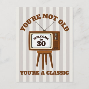 Birthday Greeting Humor Retro Vintage Television Postcard