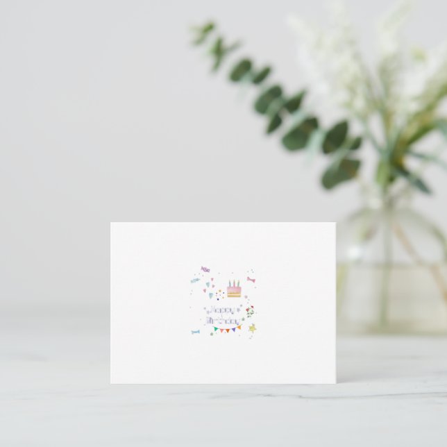 birthday greeting message/ happy birthday you business card (Standing Front)