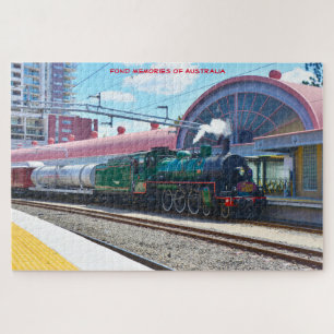 Birthday Greetings Australian Steam Trains Jigsaw  Puzzle