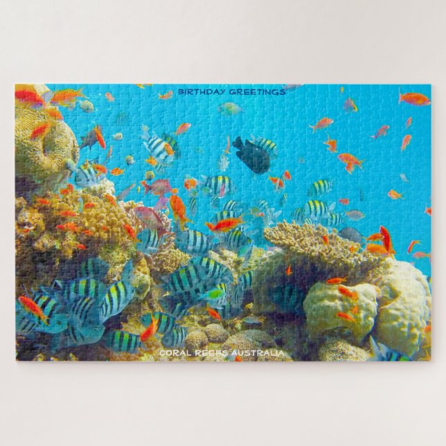 Birthday Greetings Coral Reef Australia Jigsaw Puzzle (Horizontal)