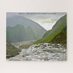 Birthday Greetings Dad -Fox Glacier-New Zealand Jigsaw Puzzle