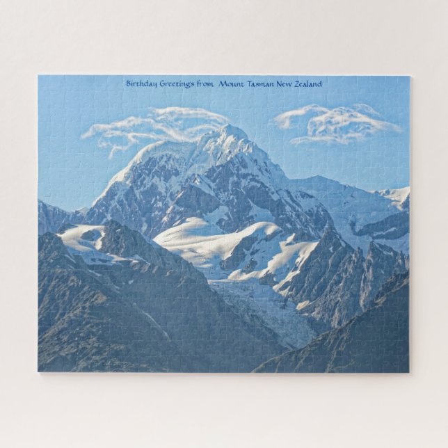Birthday Greetings from  Mount Tasman New Zealand Jigsaw Puzzle (Horizontal)