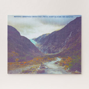 Birthday Greetings Grand Dad -Franz Josef Glacier- Jigsaw Puzzle