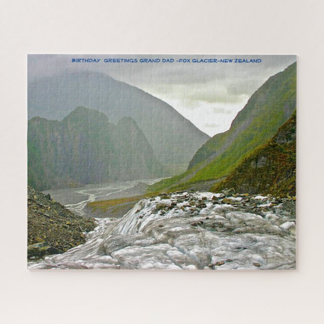 Birthday  Greetings Grand -Fox Glacier-New Zealand Jigsaw Puzzle (Horizontal)