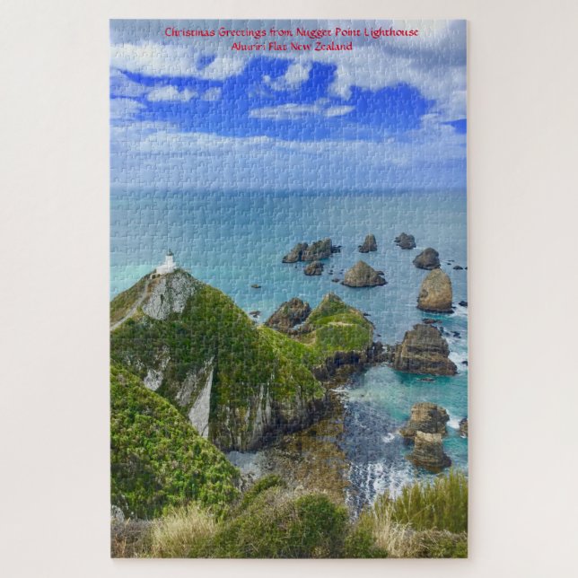 Birthday Greetings Nugget Point Lighthouse Jigsaw  Puzzle (Vertical)