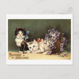 Birthday Greetings Repro Vintage 1910 Postcard