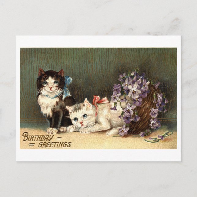 Birthday Greetings Repro Vintage 1910 Postcard (Front)