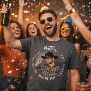 Birthday grey white photo man myth legend T-Shirt