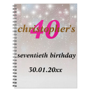 Birthday guestbook notebook