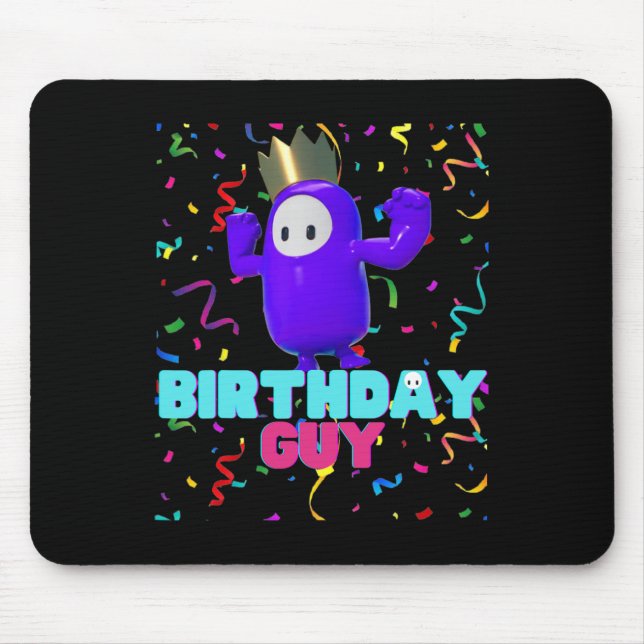 Birthday Guy Fun Popular Video Game Theme Birthday Mouse Pad (Front)