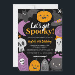 Birthday Halloween Let's Get Spooky Party  Invitation<br><div class="desc">More Fun Birthday Designs In The Little Bayleigh Store!</div>