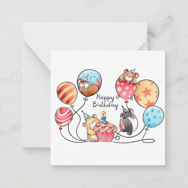 Birthday Hamsters Card (Front)