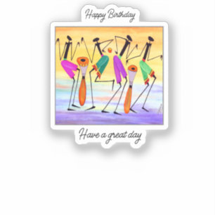 Birthday Happiness Custom-Cut Vinyl Sticker