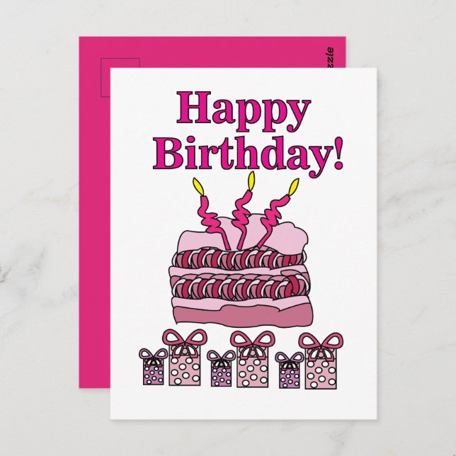 Birthday Happy Birthday Party Birthday  Postcard (Front/Back)