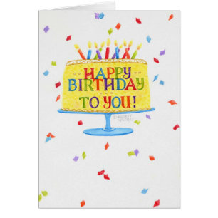 Birthday Happy Birthday To You Cake Card