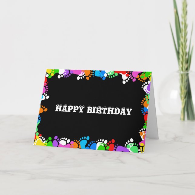 Birthday Happy Feet Card (Front)
