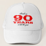 Birthday hat for 90 year old | Personalizable age<br><div class="desc">Birthday hat for 90 year old | Personalizable age. 90th Birthday hat | Personalizable age. It took me 90 years to look this good.</div>