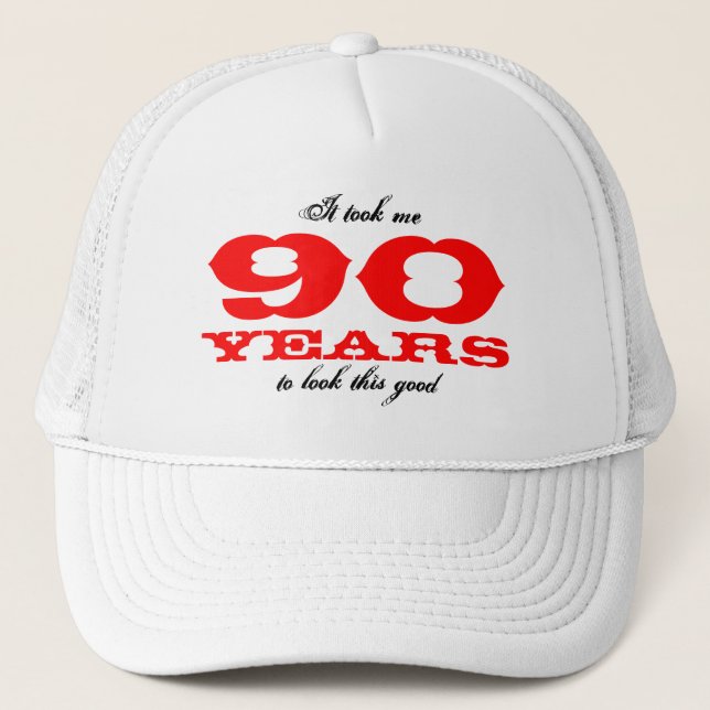 Birthday hat for 90 year old | Personalizable age (Front)