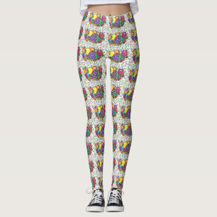 BIRTHDAY HATS DESIGN LEGGINGS