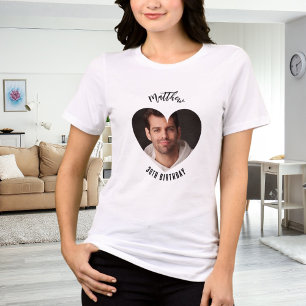 Birthday heart photo man girlfriend Tri-Blend shirt