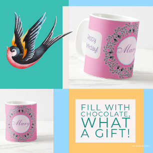 Birthday Hearts & Flowers Coffee Mug