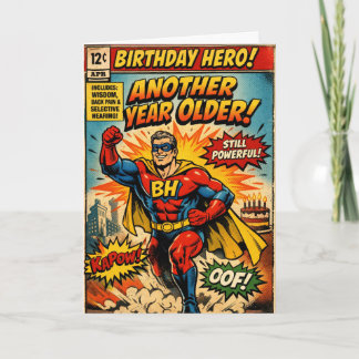 Birthday Hero - Comic Book Card