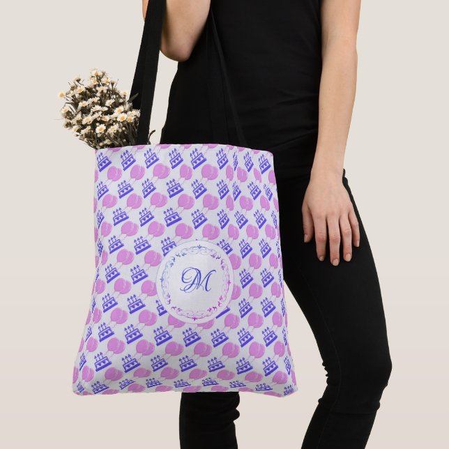 birthday holiday party pattern. tote bag (Close Up)