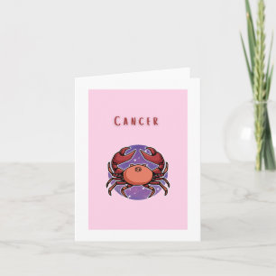 Birthday horoscope card, star sign card, birthday card