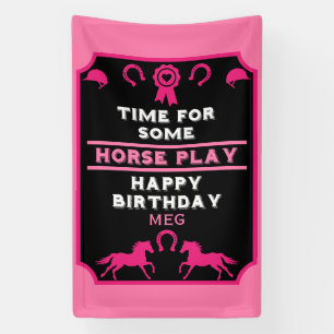 Birthday Horseback Riding Banner
