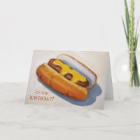 Birthday: Hot Diggety Dawg: Painting of Hot Dog