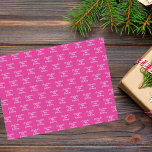 Birthday hot pink white name girly tissue paper<br><div class="desc">A girly hot pink background colour. White text. 
Personalise and add a name and age.</div>