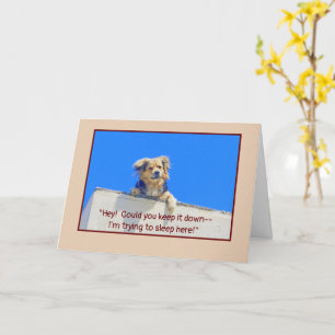 BIRTHDAY HUMOR/LET SLEEPING DOGS LIE CARD