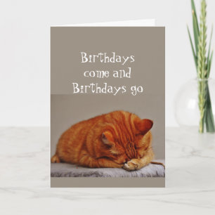 Birthday Humour 100th Over the Hill Disgusted Cat Card