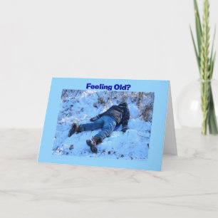 Birthday Humour Sledding Accident Card