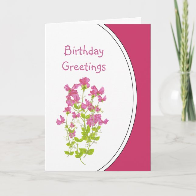 Birthday Humour, Sweet Peas for the Sweetheart Card (Front)
