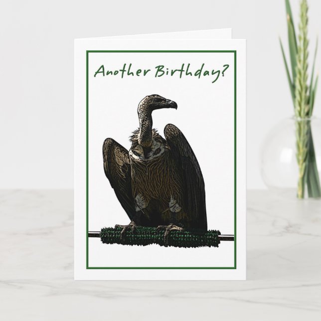 Birthday Humour Vulture Illustration Card (Front)