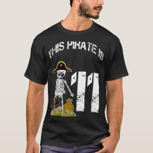 Birthday idea for boys skeleton pirate 1 T-Shirt