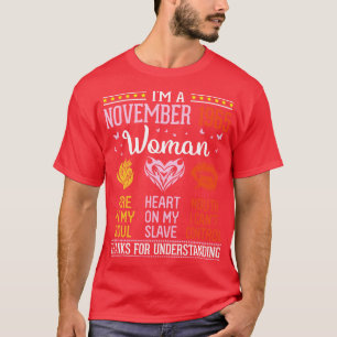 Birthday Im A November 1965 Woman 55 Years Fire In T-Shirt