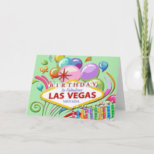BIRTHDAY IN FABULOUS LAS VEGAS CARD
