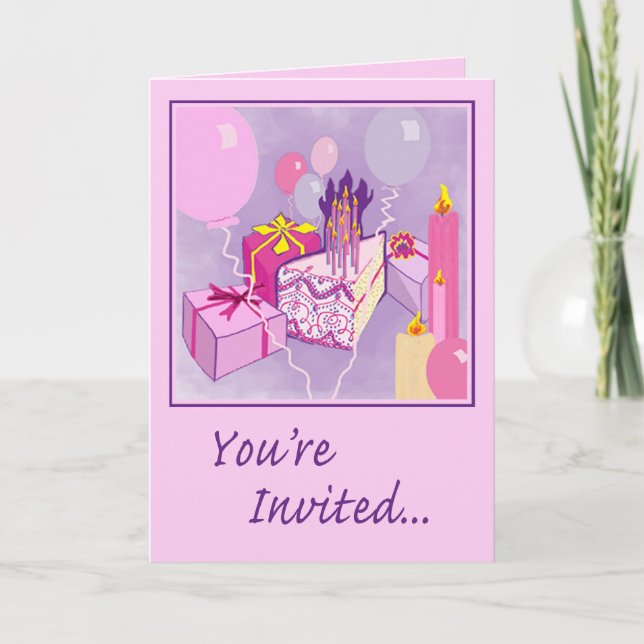BIRTHDAY in PINK Invitation (Front)