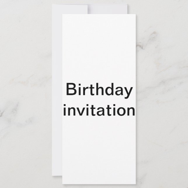 Birthday invitation (Front)