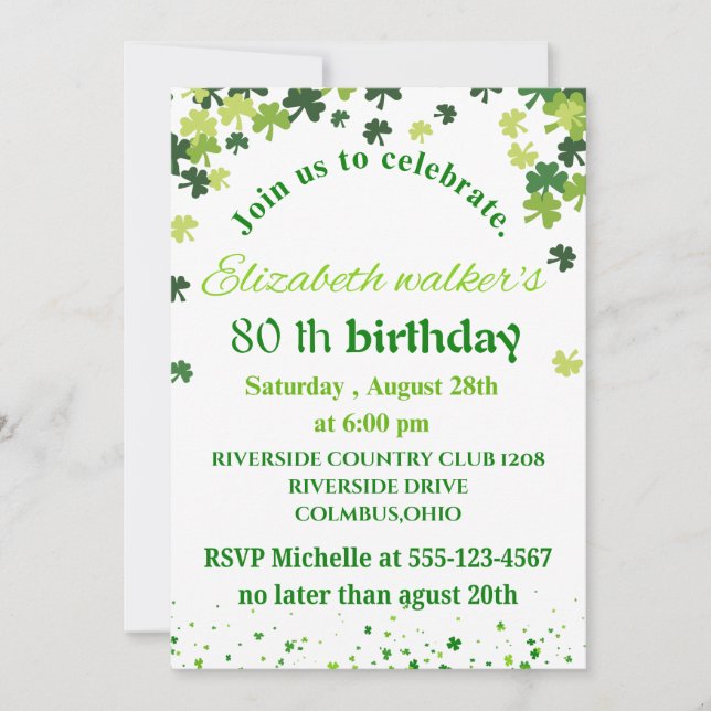 Birthday Invitation (Front)