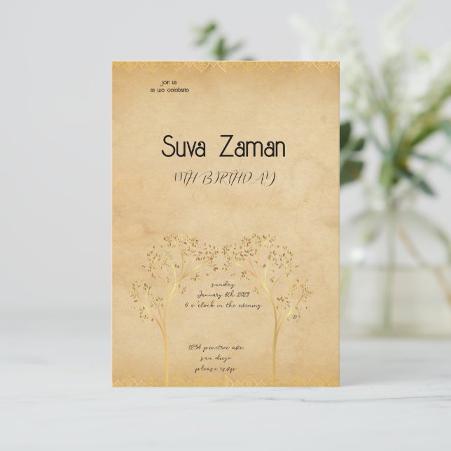 Birthday Invitation (Standing Front)