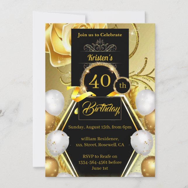 Birthday Invitation (Front)