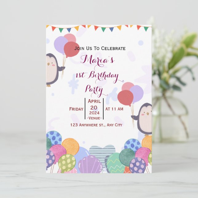 Birthday Invitation (Standing Front)