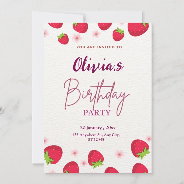 Birthday invitation (Front)