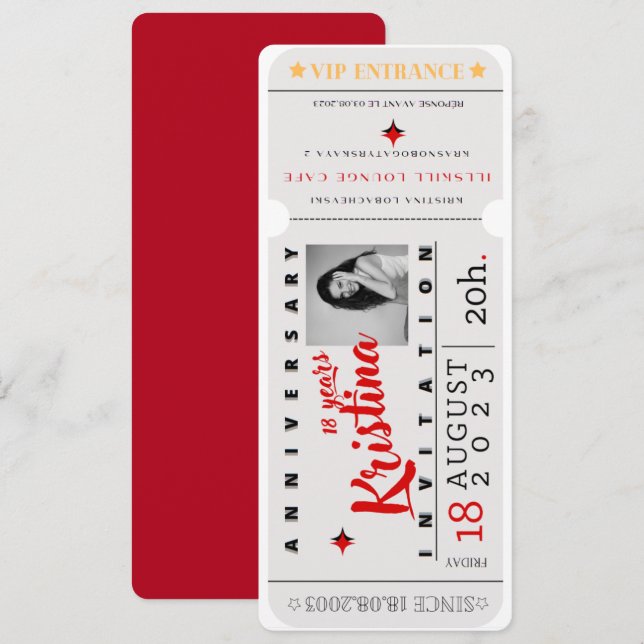 BIRTHDAY INVITATION (Front/Back)