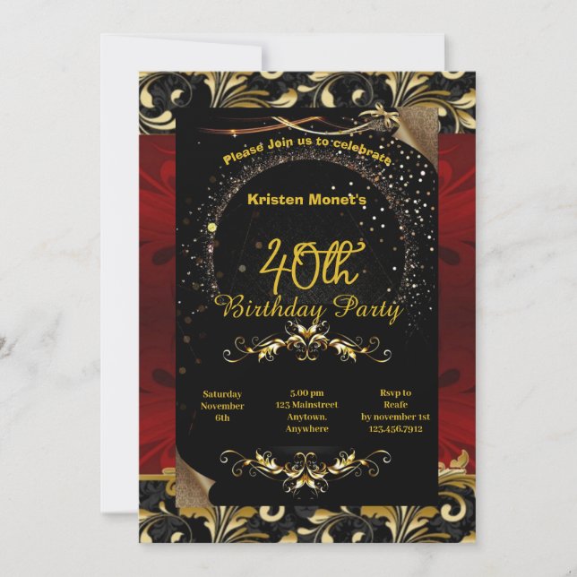 Birthday invitation (Front)